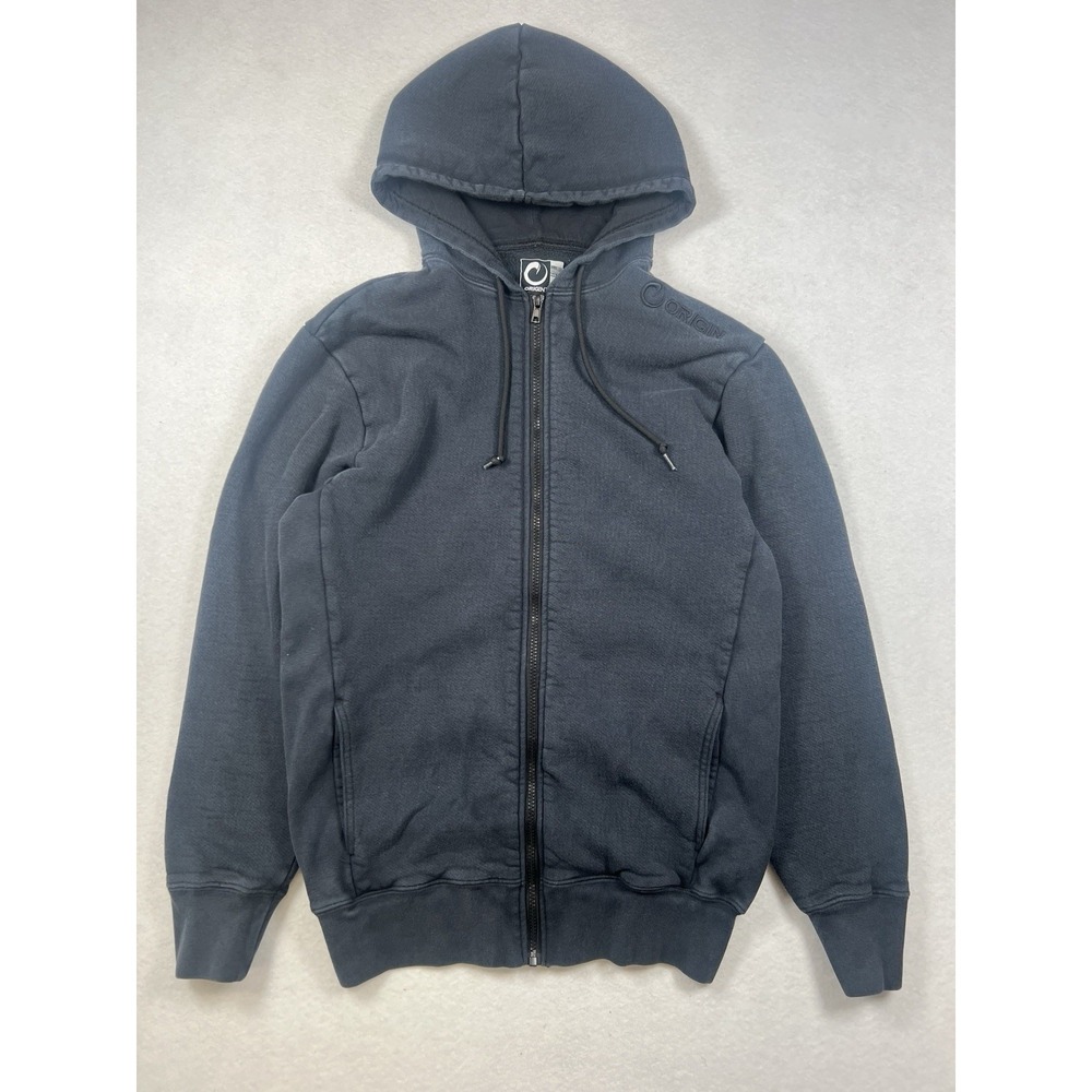 Origin Maine 100 Kilo Hoodie Mens Medium Black Sweatshirt Full Zip Made in USA